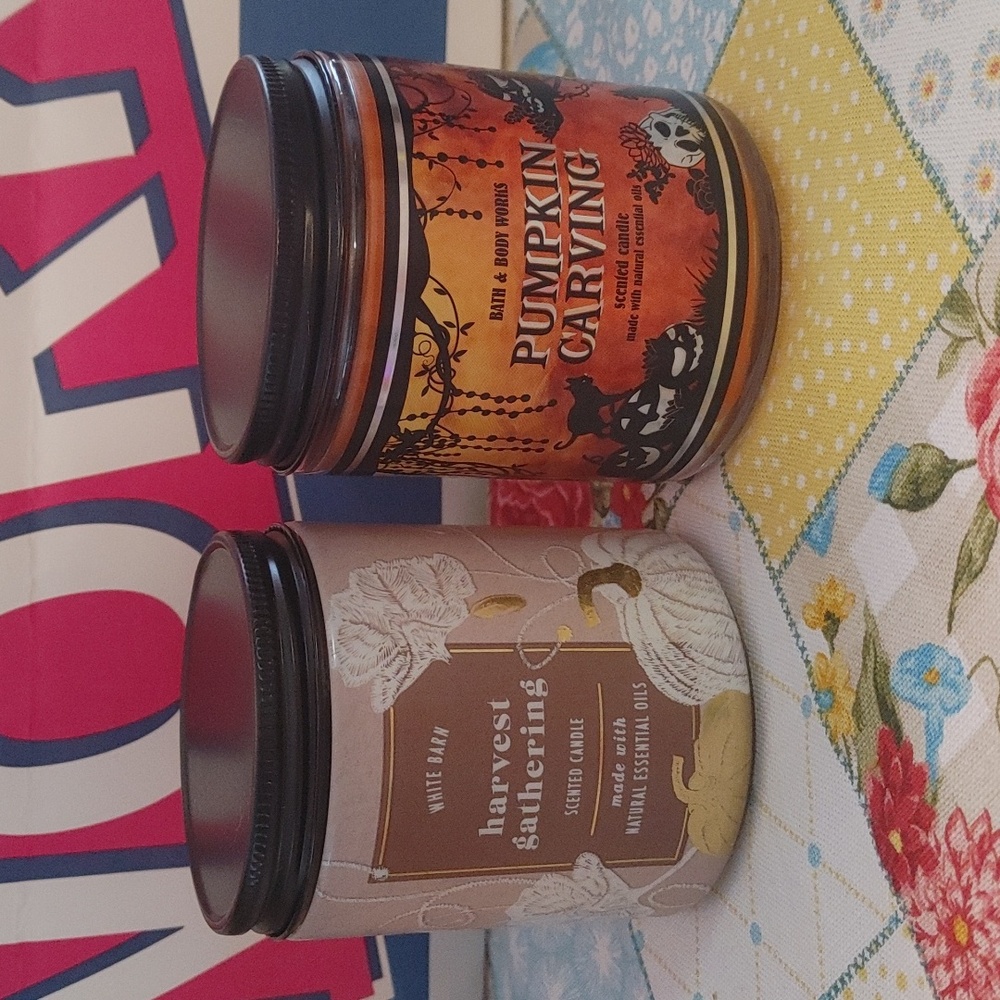 New single wick candles (set of 2)